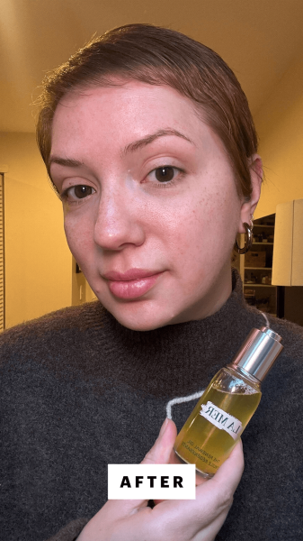 Silva after applying the La Mer The Renewal Oil